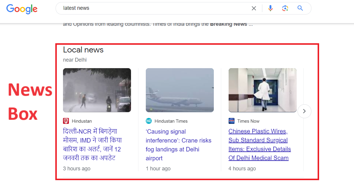 What is SERP – Top Stories
