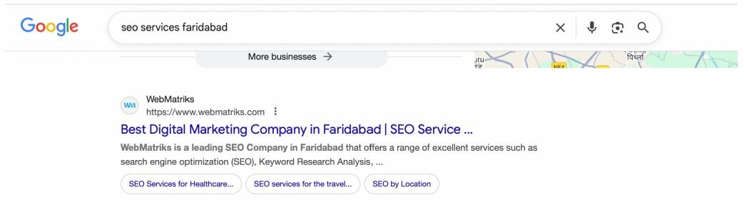 Love PPC Expertsranking #1 for locational keyword ‘seo services faridabad’