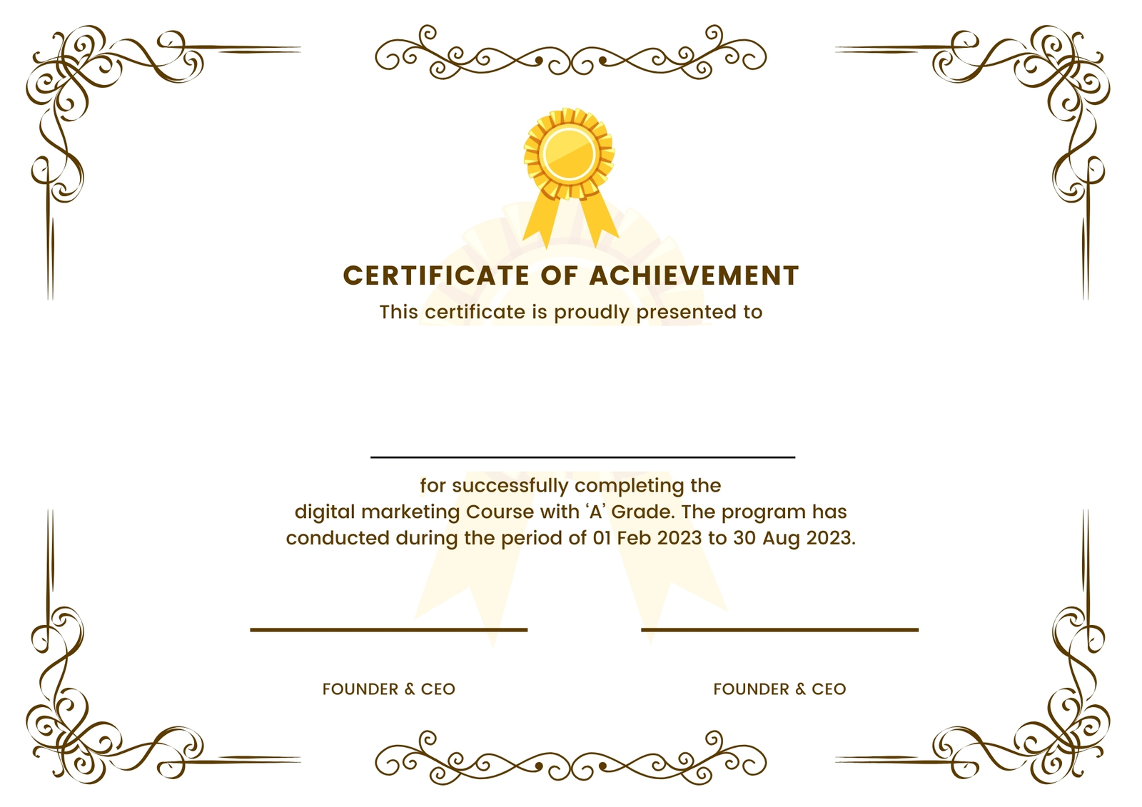 digital marketing course certificate